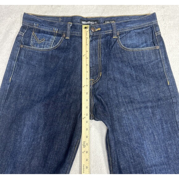 Ecko Unltd Jeans Baggy Fit Men's Size 38x33 Dark Wash Denim Y2K Hip Hop - Picture 5 of 8
